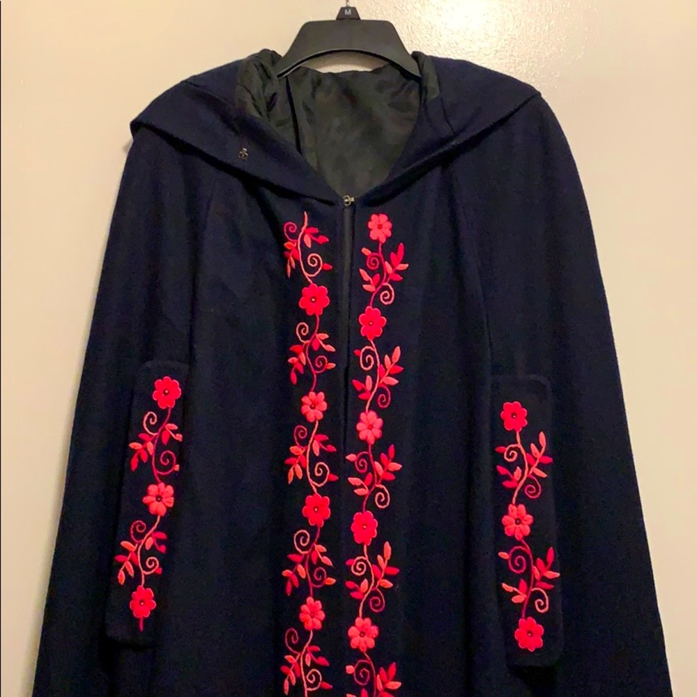 Hand-embroidered cloak